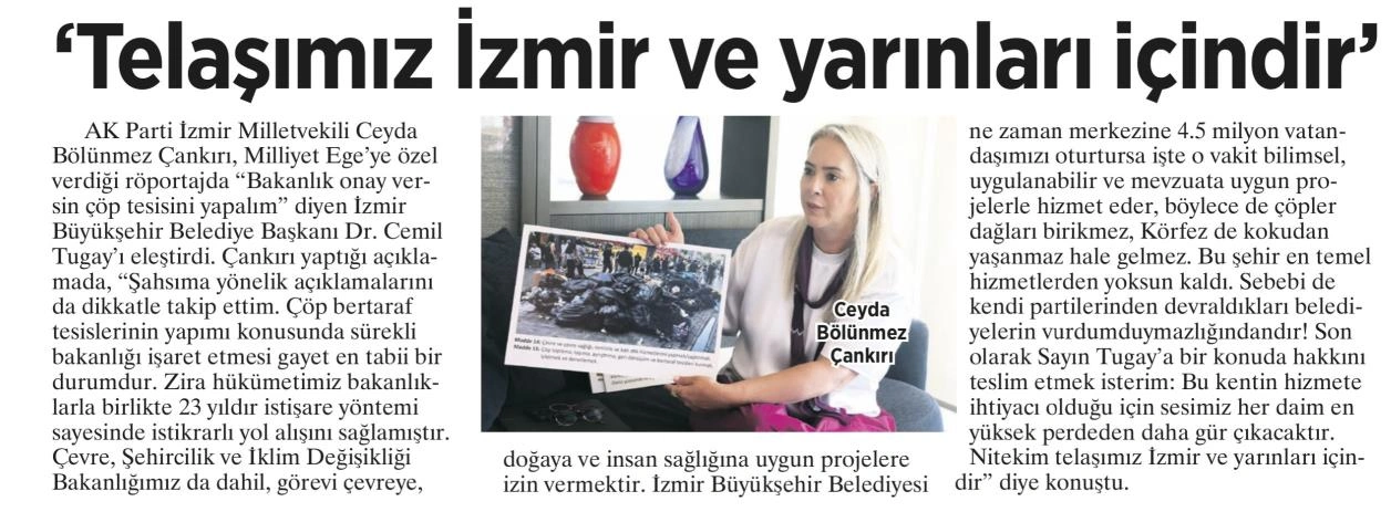 Telaşımız İzmir ve Yarınları İçindir